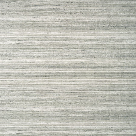 T335 WILD SILK Charcoal On Metallic Silver Thibaut Wallpaper