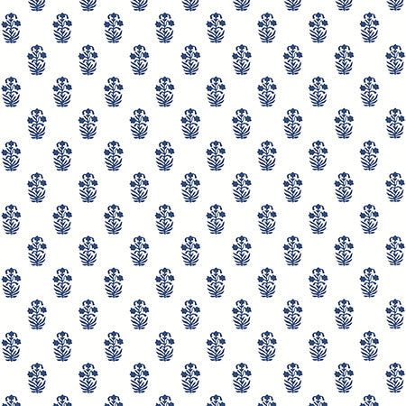 T36400 CORWIN Navy On White Thibaut Wallpaper