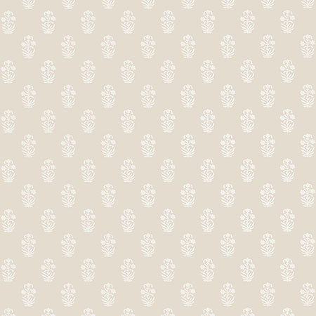 T36405 CORWIN White On Natural
 Thibaut Wallpaper