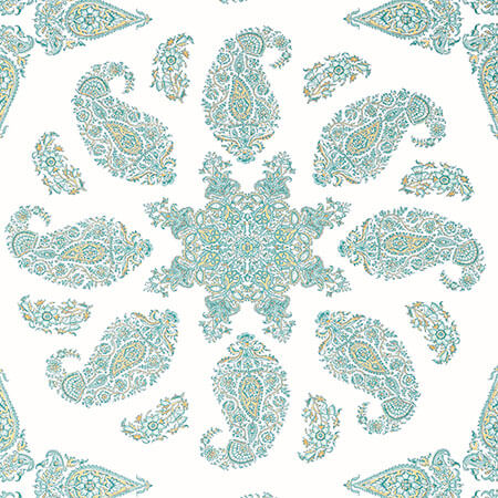 T36428 EAST INDIA Seaglass Thibaut Wallpaper