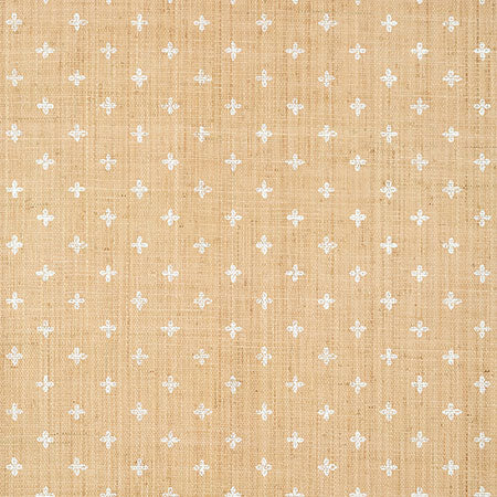 T36450 BETHANY White On Natural
 Thibaut Wallpaper