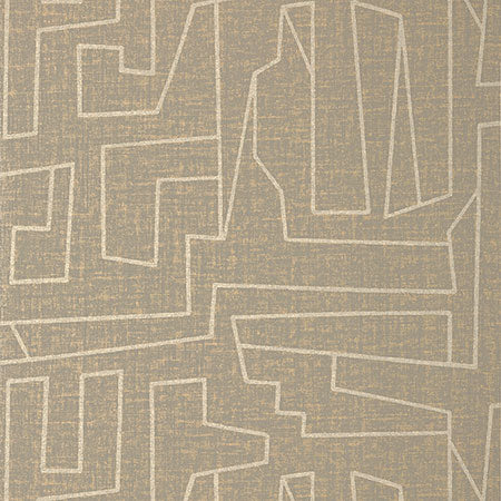 T41034 MATRIX Metallic Gold And Grey Thibaut Wallpaper