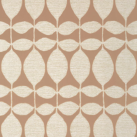 T41046 LOLA Metallic Pewter On Rust Thibaut Wallpaper