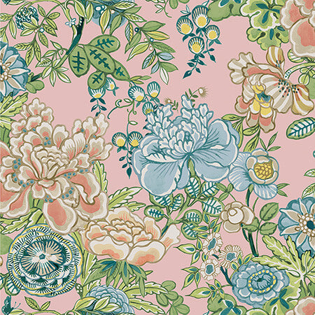 T42016 PEONY GARDEN Blush Thibaut Wallpaper