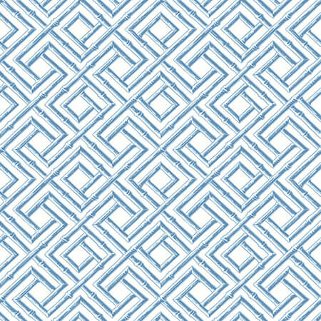 T42048 FRENCH LATTICE Blue Thibaut Wallpaper