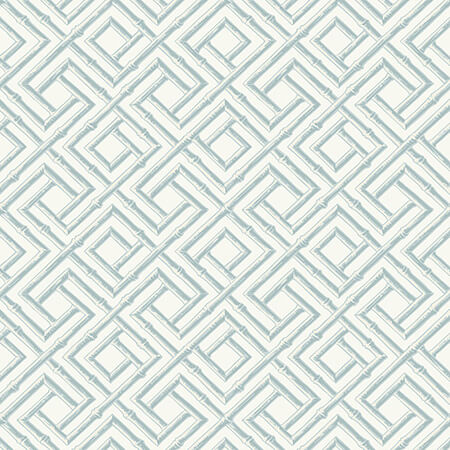 T42050 FRENCH LATTICE Spa Blue Thibaut Wallpaper