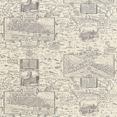 T6012 LONDON MAP Off White Thibaut Wallpaper