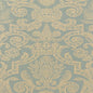 T6025 HARVARD DAMASK Pearl On Aqua Thibaut Wallpaper