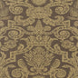 T6026 HARVARD DAMASK Metallic On Brown Thibaut Wallpaper