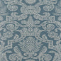 T6029 HARVARD DAMASK Pearl On Slate Blue Thibaut Wallpaper