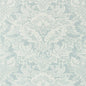 T72585 CHARDONNET DAMASK Aqua Thibaut Wallpaper