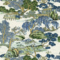 T75462 ASIAN SCENIC Blue And Green Thibaut Wallpaper