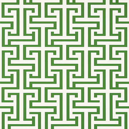 T75476 MING TRAIL Green Thibaut Wallpaper