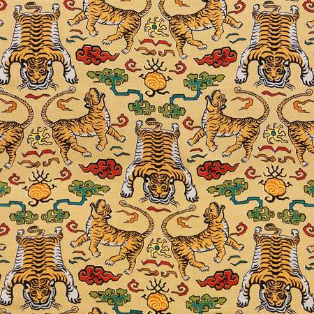 TIGER PACK Saffron Carole Fabric