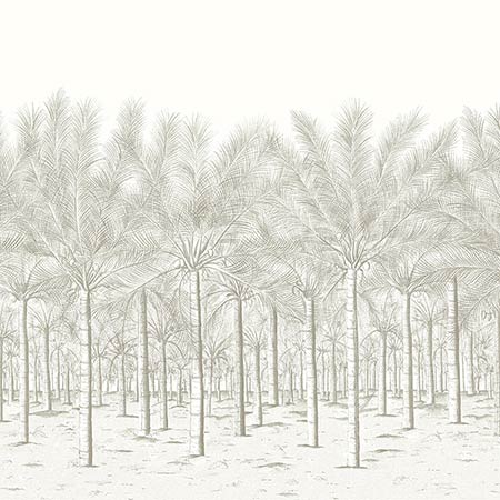 TM13948 PALM GROVE MURAL Beige Thibaut Wallpaper