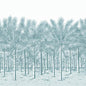TM13949 PALM GROVE MURAL Spa Blue Thibaut Wallpaper