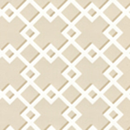 302791WW TODD Beige On White Quadrille Wallpaper