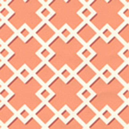 302793W TODD Salmon On Almost White Quadrille Wallpaper