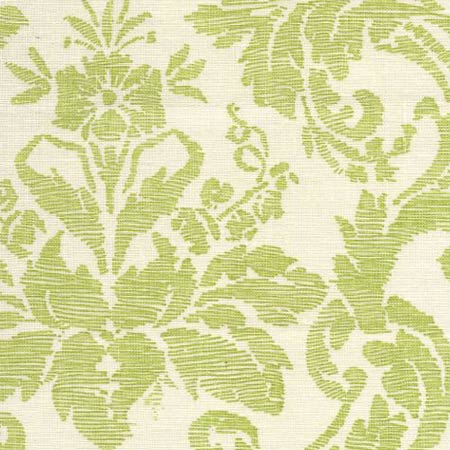 302313F-CU VICTORIA Green on Tint  Quadrille Fabric