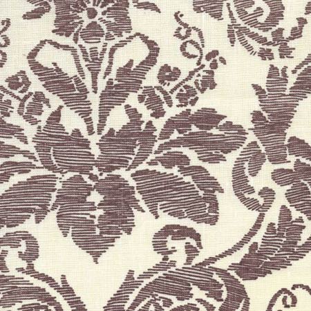 302319F-CU VICTORIA Mocha on Tint Quadrille Fabric