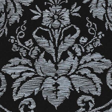 302310V-06VV Victoria On Venetian Velvet White on Midnight Blue Quadrille Fabric