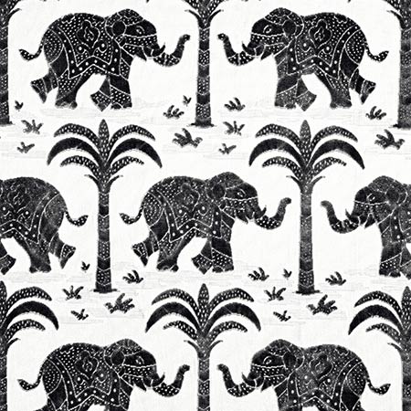 W716202 ELEPHANT VELVET Black Thibaut Fabric