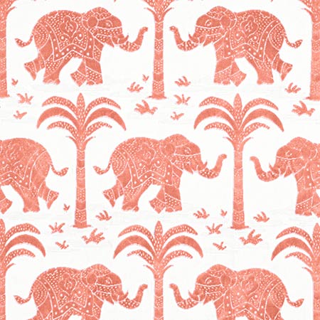 W716203 ELEPHANT VELVET Coral Thibaut Fabric