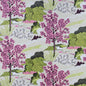 W785002 DAINTREE EMBROIDERY Fushia Thibaut Fabric