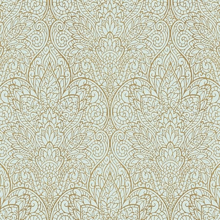 CD4008 PARADISE Blue Gold York Wallpaper