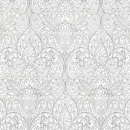 DT5011 PARADISE Bright White Silver York Wallpaper