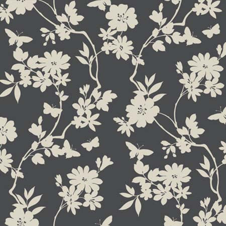 DT5025 FLUTTER VINE Gray York Wallpaper