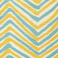 AC950-10 ZIG ZAG MULTI COLOR Turquoise Yellow on Tint Quadrille Fabric
