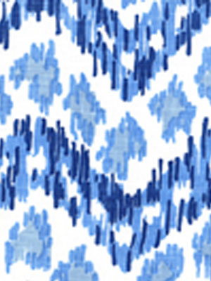 7320H-01W ZIZI HORIZONTAL Navy French Blue on White Quadrille Fabric