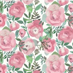 ASTM3905 Blooming Floral Darling Pink Wall Mural Brewster Wallpaper