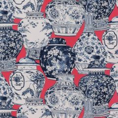 2020194-1950 PANDAN PRINT Chili Blue Lee Jofa Fabric