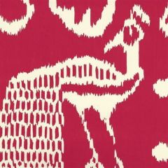 2430-52OWP BALI II Red On Off White Quadrille Wallpaper