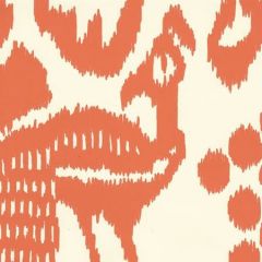 2435-45WP BALI ISLE Orange On Off White Quadrille Wallpaper