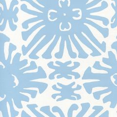 2475WP-10 SIGOURNEY SMALL SCALE French Blue On White Quadrille Wallpaper