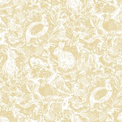 2861-25727 Revival Fauna Mustard Brewster Wallpaper