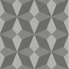 2896-25300 Valiant Faux Grasscloth Mosaic Grey Brewster Wallpaper