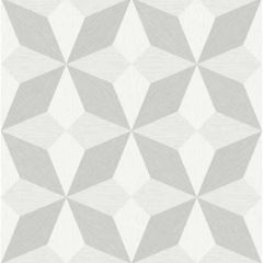2896-25301 Valiant Faux Grasscloth Mosaic Light Grey Brewster Wallpaper