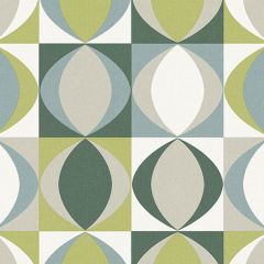 2903-25845 Archer Green Linen Geometric Brewster Wallpaper