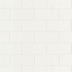 2904-21399 Bettina Paintable Subway Tile White Brewster Wallpaper