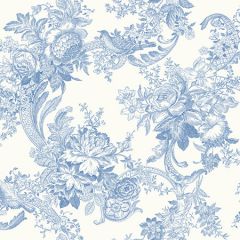 2927-81602 Carmel Light Blue Baroque Florals Brewster Wallpaper