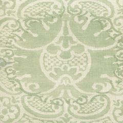 302200B-04 VENETO NEUTRAL Soft French Green on Tint Quadrille Fabric