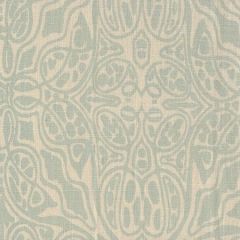 302253F SAN MICHELE French Green on Beige Quadrille Fabric