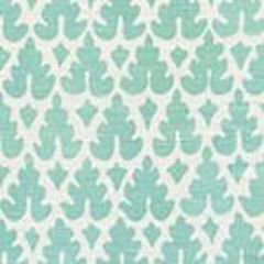 304040FW VOLPI Turquoise on White Quadrille Fabric