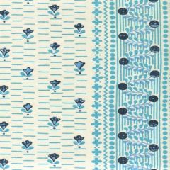 306295CT LINKS II Multi Mojave Blue Turquoise on Cotton Sateen Quadrille Fabric