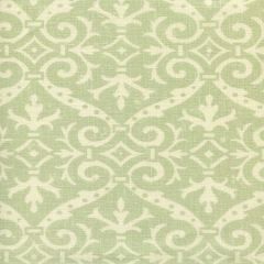 306495F-04 FRENCH DAMASK REVERSE Soft French Green on Tint Quadrille Fabric