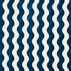 69423 THE WAVE Navy Schumacher Fabric
